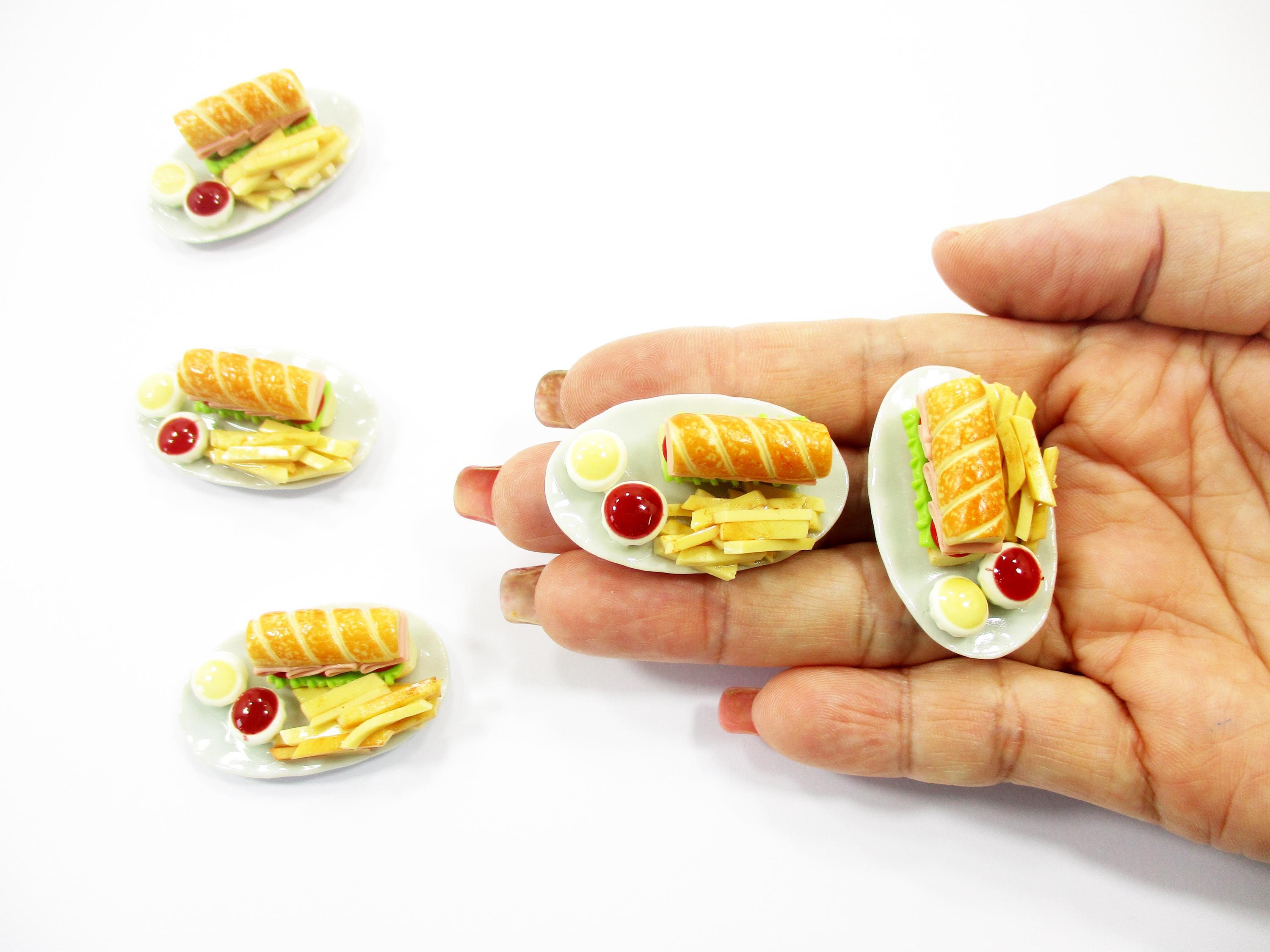 Patatine Fritte Della Casa Delle Bambole Scala 1:12 Patate In - Foto 2