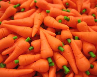 Loose Miniature Carrot Dollhouse  Miniatures Food Lot 100 Miniature Vegetables Kitchen Supply Dollhouse Miniature Accessories 15017