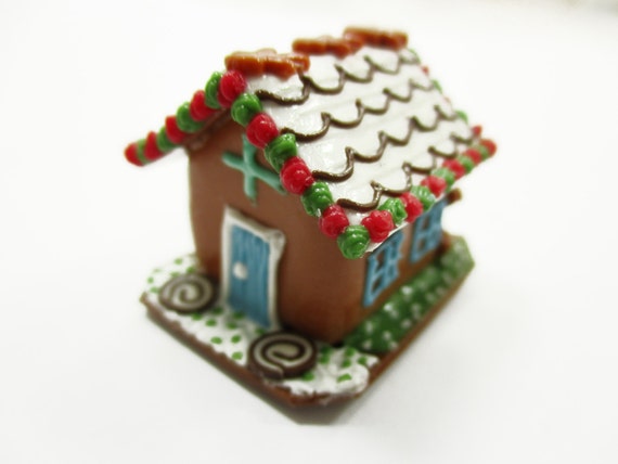 Dollhouse Miniature Clay Gingerbread House Candy Sweet Food Christmas A 13769