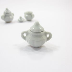 Ceramic White Kitchenware Sugar Milk Pot Jar Dollhouse Miniature Supply 12807