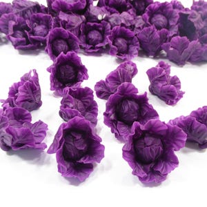 10 Miniature 1:6 Red Cabbage Doll Vegetables Handmade Clay Miniature Food Cooking Decoration Jewelry Supply Tiny Mini Cabbage Charms 12224