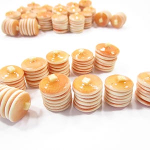 10 Poppenhuis Hoge Gestapelde Boterpannenkoekjes 1:12 Miniatuur Voedselaccessoire Ontbijt Dessert Bakkerijbenodigdheden Sieraden Mini Kleine Klei Bedeltjes 16912
