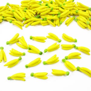 Lot van 20 klei poppenhuis poppenhuis 1/12 banaan miniaturen: mini fruit bedeltjes accessoire benodigdheden