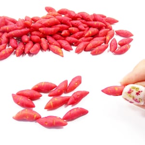 Lote al por mayor de 50 batatas de arcilla en miniatura: decoración de alimentos para casas de muñecas a escala 1/12