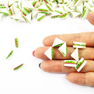 100 Miniature Sandwich Dollhouse Bread Miniature Bakery Dollhouse Food Miniature Cooking Tiny Food Dollhouse Handmade Loose Food Supply 3594