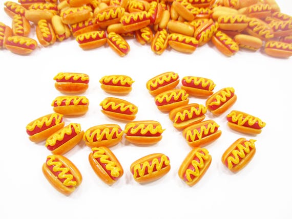 Lotto 25 Hot Dog In Miniatura Scala 1:12 Per Casa Delle Bambole – Accessori Alimentari