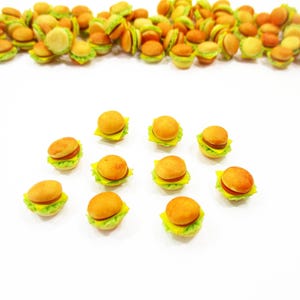 Dollhouse Food Supply Cheese Burger Dollhouse Bakery Miniature Bread Lot 10 Charms Miniature Food Dollhouse Accessories 10125