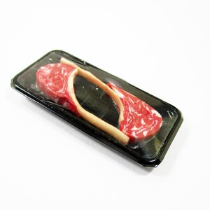 Dollhouse Miniature Food Raw Tomahawk Meat Tray Supermarket Pack Dollhouse Accessories Miniature Accessories Supply Charms 16734