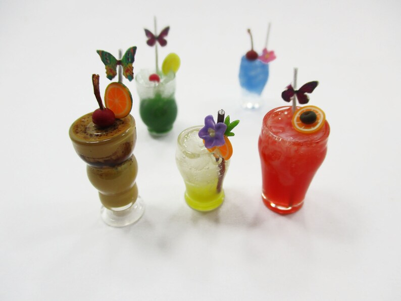 Dollhouse Food Accessories Dollhouse Beverage Miniature Drinks Etsy