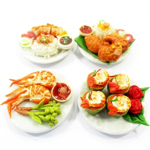 Handmade in Thailand, Miniature Clay Food, Pad Thai Stir-Fry