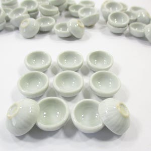 10x15 mm New Kitchenware White Bowls Dollhouse Miniatures Ceramic 10589
