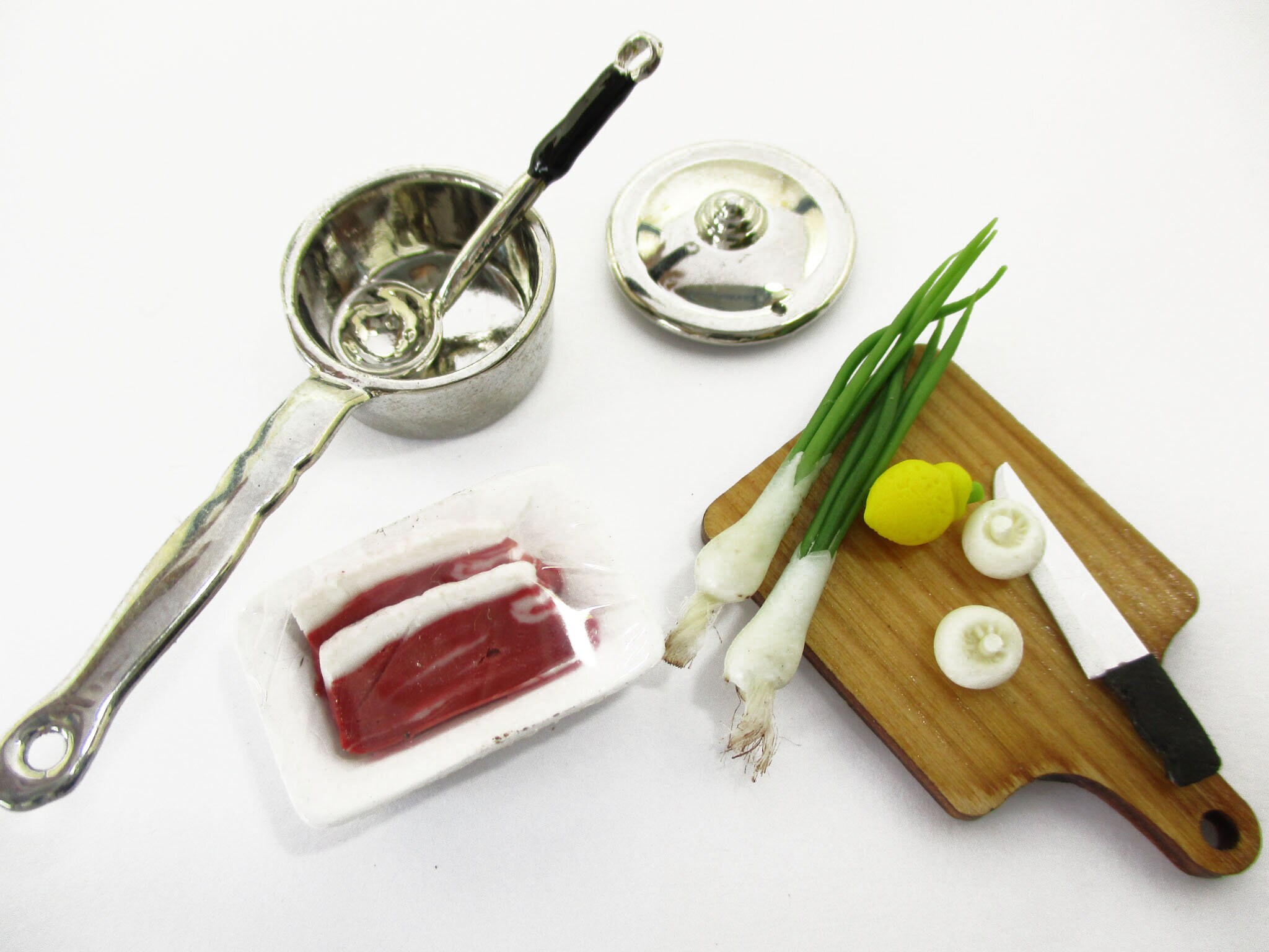 52-teiliges Puppenhaus Essen Set | Miniatur Lebensmittel & Getränke Aus Harz