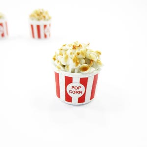 Dollhouse Miniatures Food Popcorn Bucket Movie Theater Miniature Supply Charms Dollhouse Food 15923