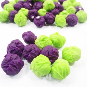 10 Dollhouse Mixed Green Lettuce Cabbage Miniature Red Lettuce Cabbage Dollhouse Food Vegetable Dollhouse Food Accessory Tiny Food 15936
