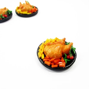 Dollhouse Miniatures Christmas Food Roast Turkey Thanksgiving Dinner 16183