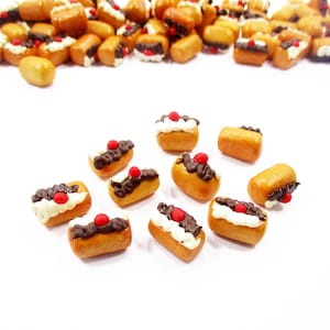 10 Ton Puppenhaus Französisch Eclairs: 1/12 Miniatur Essen Brot Bäckerei Charms Versorgung