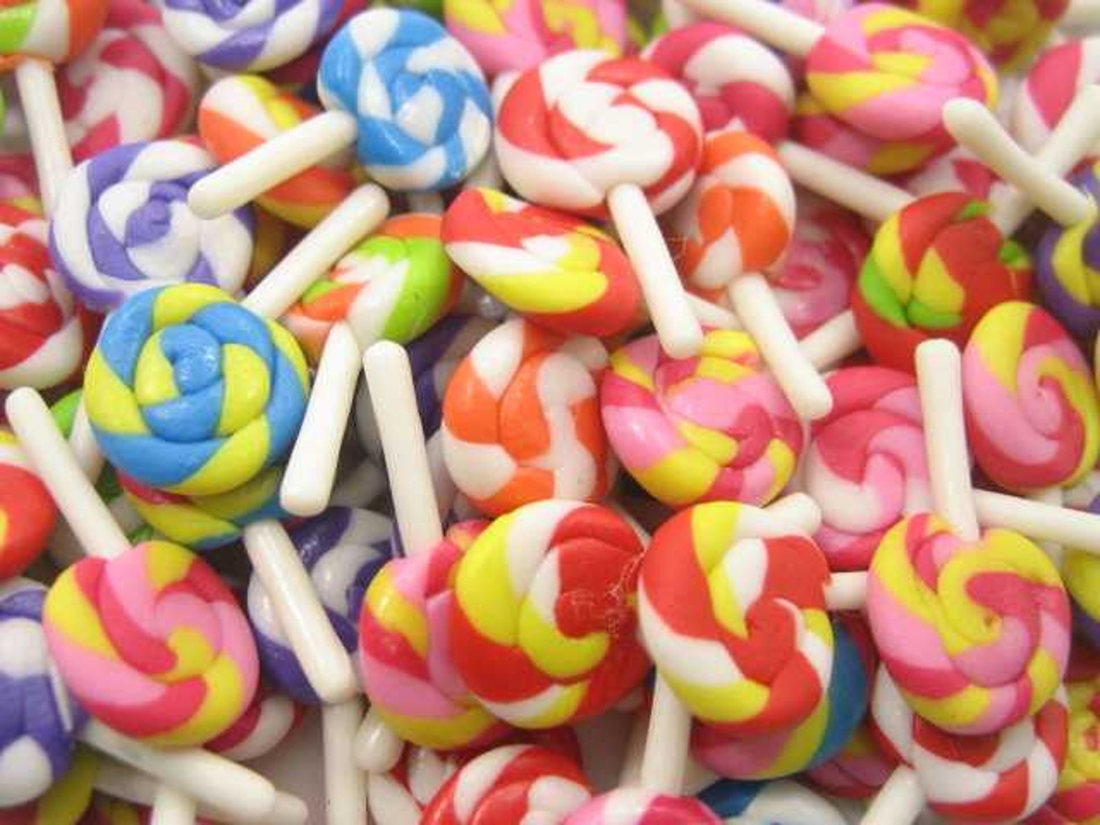 Miniature Food Lot 10 Mixed Color Dollhouse Lollipop Sweet Etsy