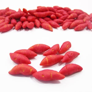 10 1:12 Miniaturowy domek dla lalek ze słodkich ziemniaków, domek dla lalek z warzywami, miniaturowy domek do gotowania i jedzenia, akcesoria, mała lalka, miniaturowe czerwone ziemniaki, zawieszki 13507