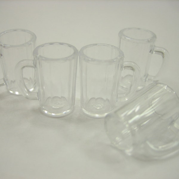 Dollhouse Miniatures 5 Beer Cup Plastic Beverage Supply Accessories Mug 12453