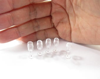 1:12 Miniatur Acryl Becher Weinglas, Realistisches Puppenhaus Küche Barware Diorama Accessoire Display