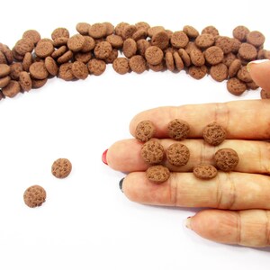 Wholesale Lot 100 Clay Dollhouse Double Chocolate Cookies: 1/12 Miniature Food Charms