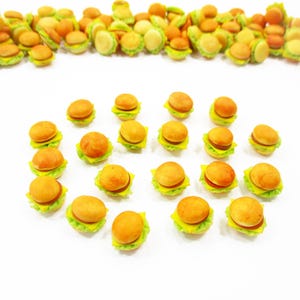 Dollhouse Food Supply Cheese Burger Dollhouse Bakery Miniature Bread Lot 20 Charms Miniature Food Dollhouse Accessories 9522