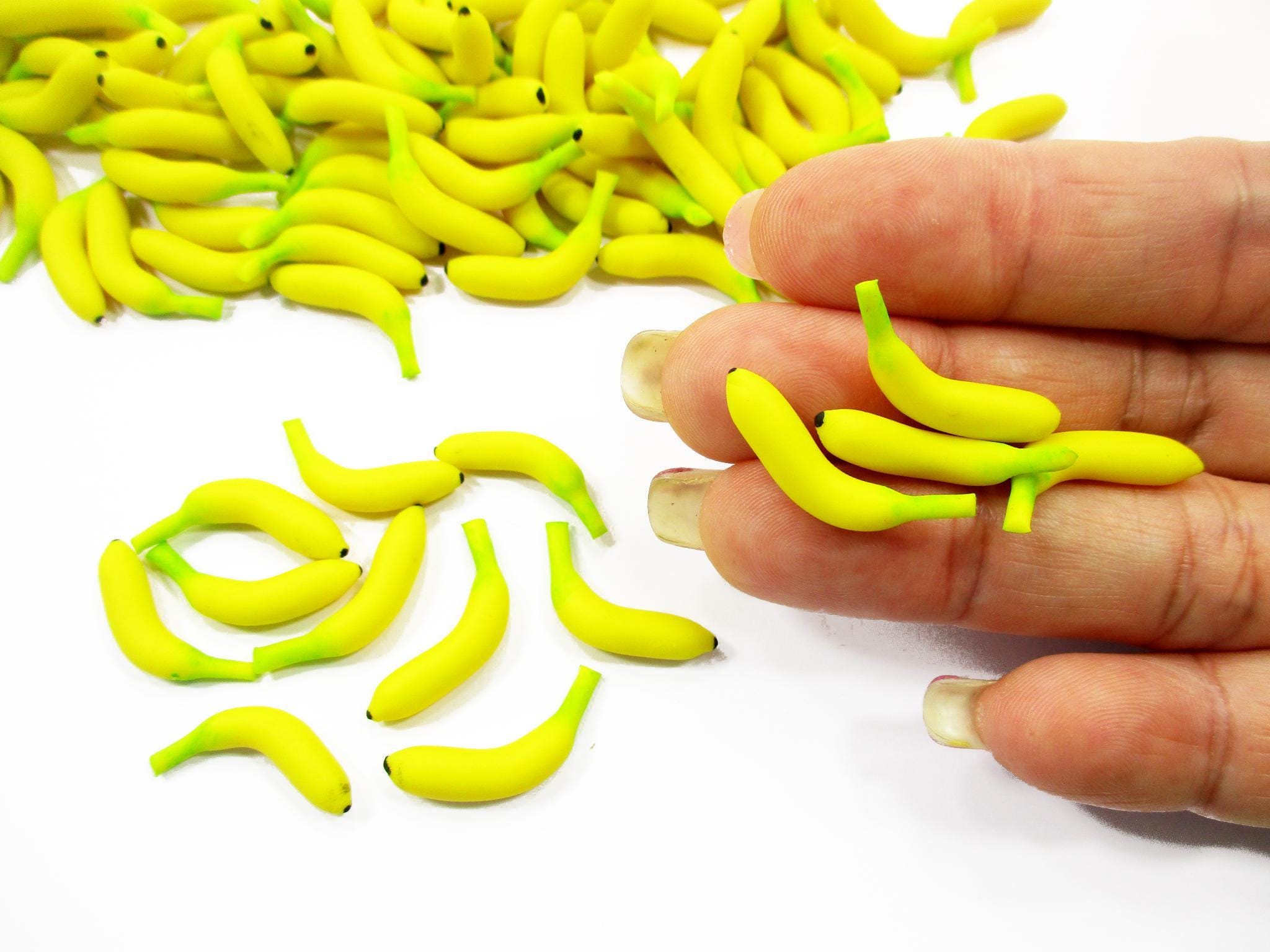 Lotto Di 100 Mazzi Di Banane In Miniatura Per Casa Delle Bambole, Scala 1:12