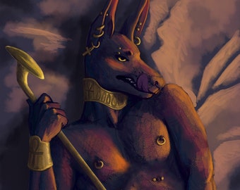 Anubis Dakimakura Egyptian Jackal God Body Pillow Pillowcase