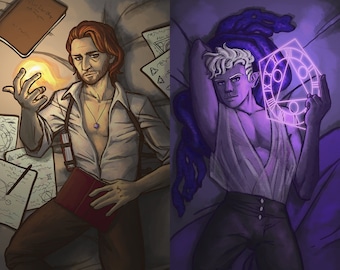 Shadowgast Dakimakura Body Pillow Double-Sided Drow Wizards in Love