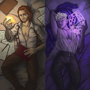 Shadowgast Dakimakura Body Pillow Double-Sided Drow Wizards in Love