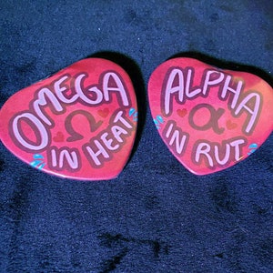 Omegaverse Buttons - Omega and Alpha