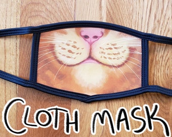 Cute Orange Cat Dust Mask