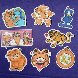 Unhinged Cartoon Cat Stickers