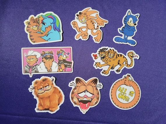 Unhinged Cartoon Cat Stickers