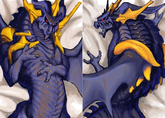 Bahamut Ffxiv Dubbelzijdige Dakimakura Final Fantasy 14 Etsy