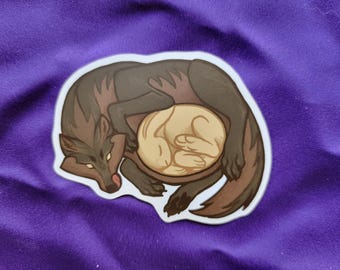 Wolf & Rabbit Vore Sticker