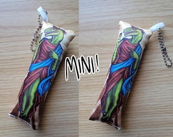 Raptor Jesus MINI Dakimakura Keychain Dinosaur Funny Meme Velociraptor Double-Sided