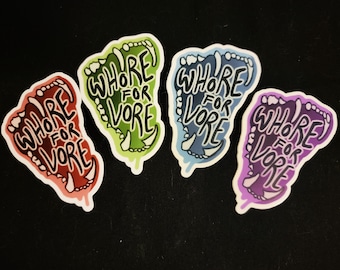 Whore for Vore 3" Stickers