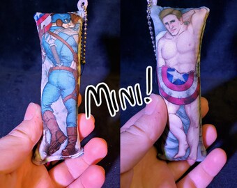 Captain America MINI Dakimakura Keychain Steve Rogers Marvel Cinematic Universe MCU Comics Avengers