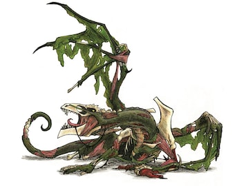 Undead Dragon Print