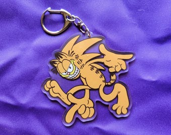 Cartoon Orange Cat Sonic Adventure 2 Meme Acrylic Charm