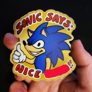 Sonic Says 3&quot; Sticker (Mature)
