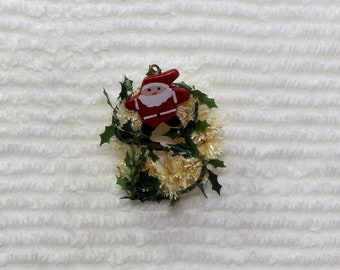 Miniature Santa Wreath