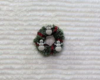 Miniature Snowman Wreath