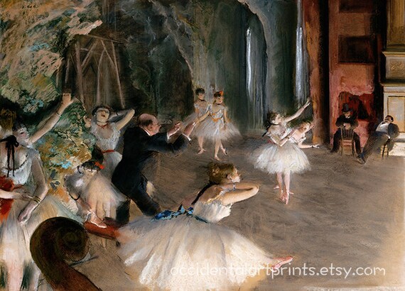 Dancer on Stage w// Flowers 8.5x11/" Photo Print Edgar Degas Ballet Impressionism