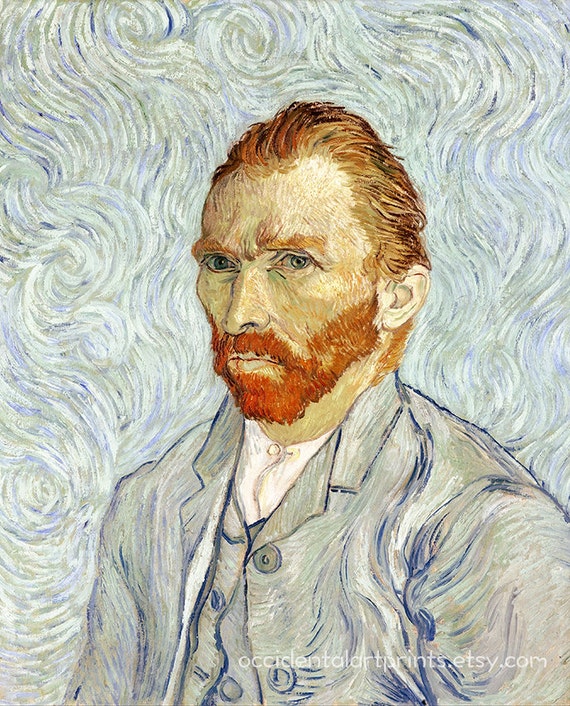 Self-Portrait with short hair by Van Gogh Giclee Fine Art Print Repro on Canvas