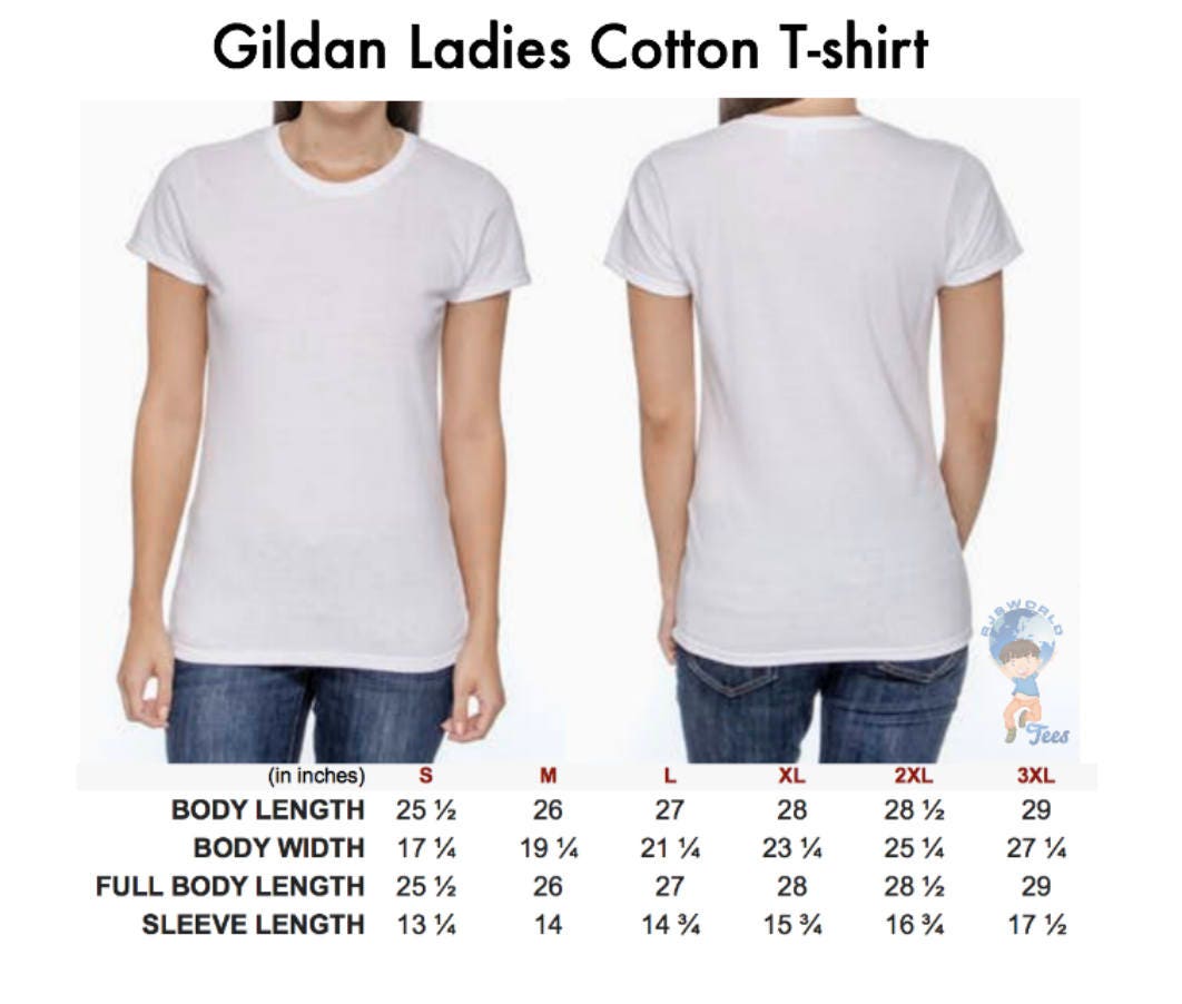 Unisex T Shirt Size Chart Uk