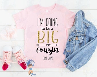 Promoted Big Cousin Shirt, Pregnancy Announcement, Personalized Reveal Tee