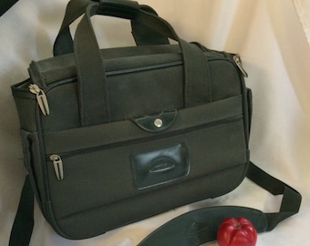 Vintage Samsonite Green Travel Bag, Soft Luggage, Carry On