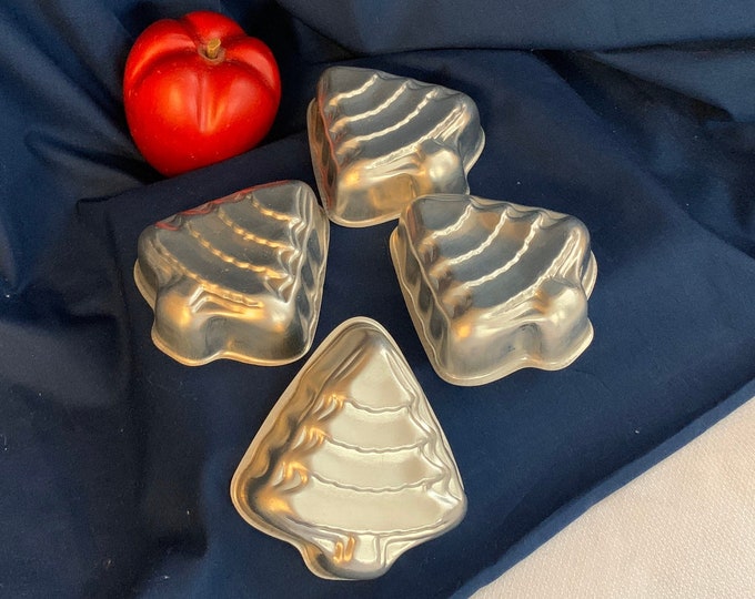 Vintage Mini Mold Christmas Tree Jello Mold Set of 4 Salad Etsy